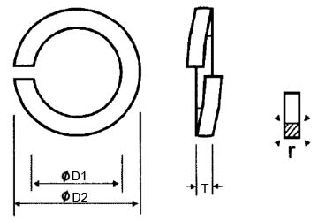 BS 4464 Metric Spring Washers Type A BS 4464 Metric Spring Washers Type A